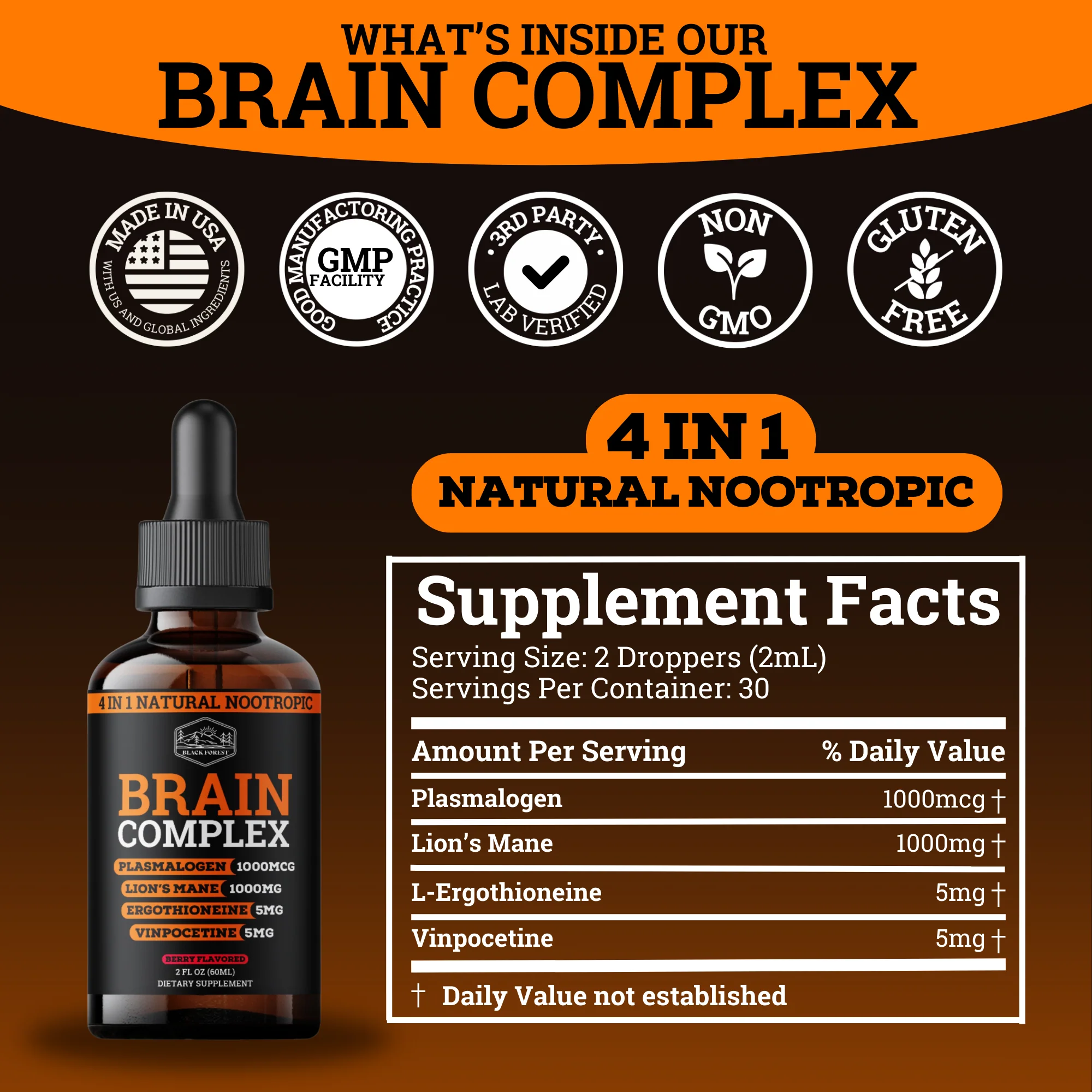 Brain Complex (4-IN-1 Natural Nootropic) - Image 2