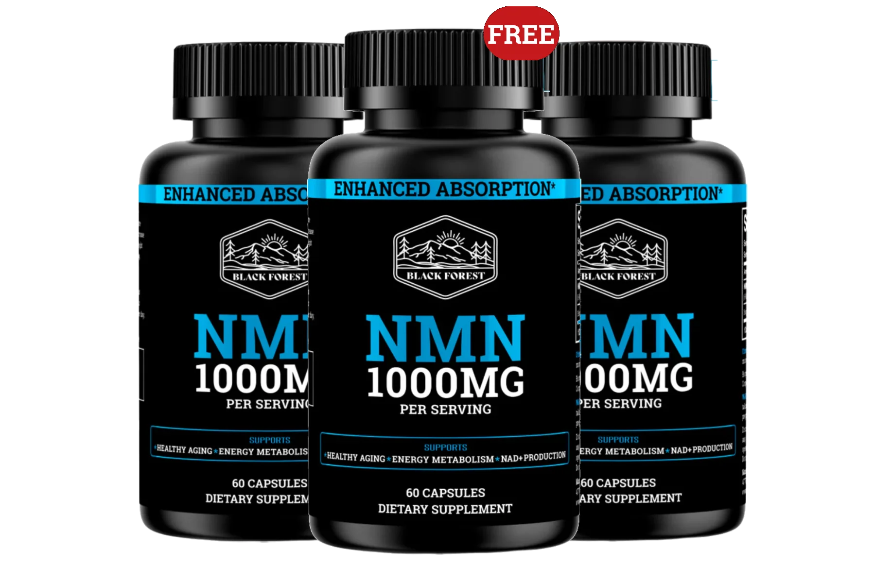 NMN Enhanced with BioPerine® for 3X (BUY 2 GET 1 FREE)